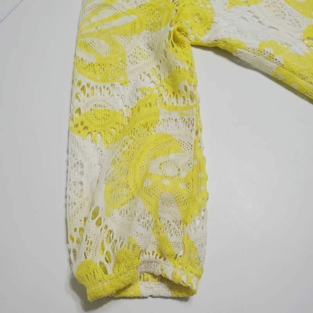 My Michelle Girls A-Line Yellow Butterfly Crochet Lace Keyhole Back Tie Fringe14 - Picture 9 of 12